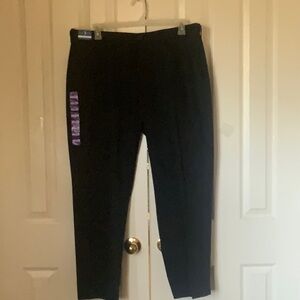 HAGGAR Premium No-Iron Black Pants - 40W X 29L Classic Fit  (3” Flex)